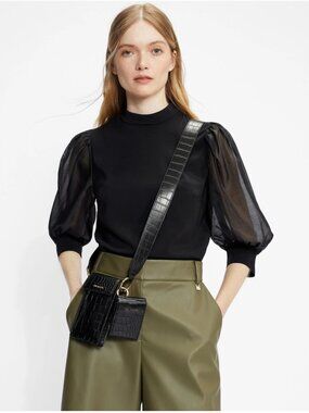 Ted Baker Micaeli Organza Puff Sleeve Top